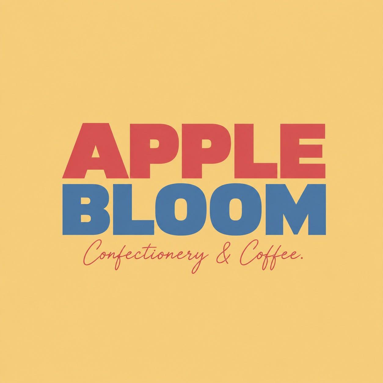 Logo Apple Bloom em fundo amarelo