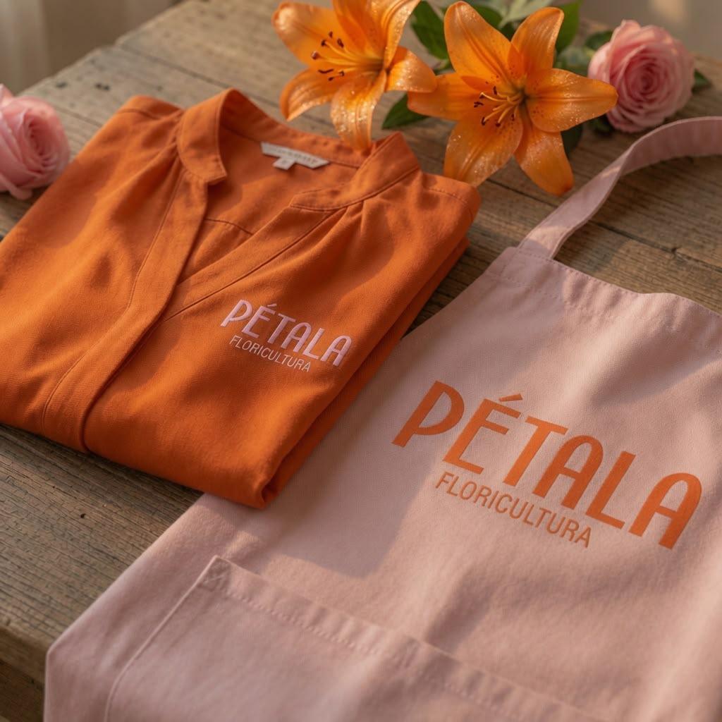 Uniforme e avental Pétala Floricultura